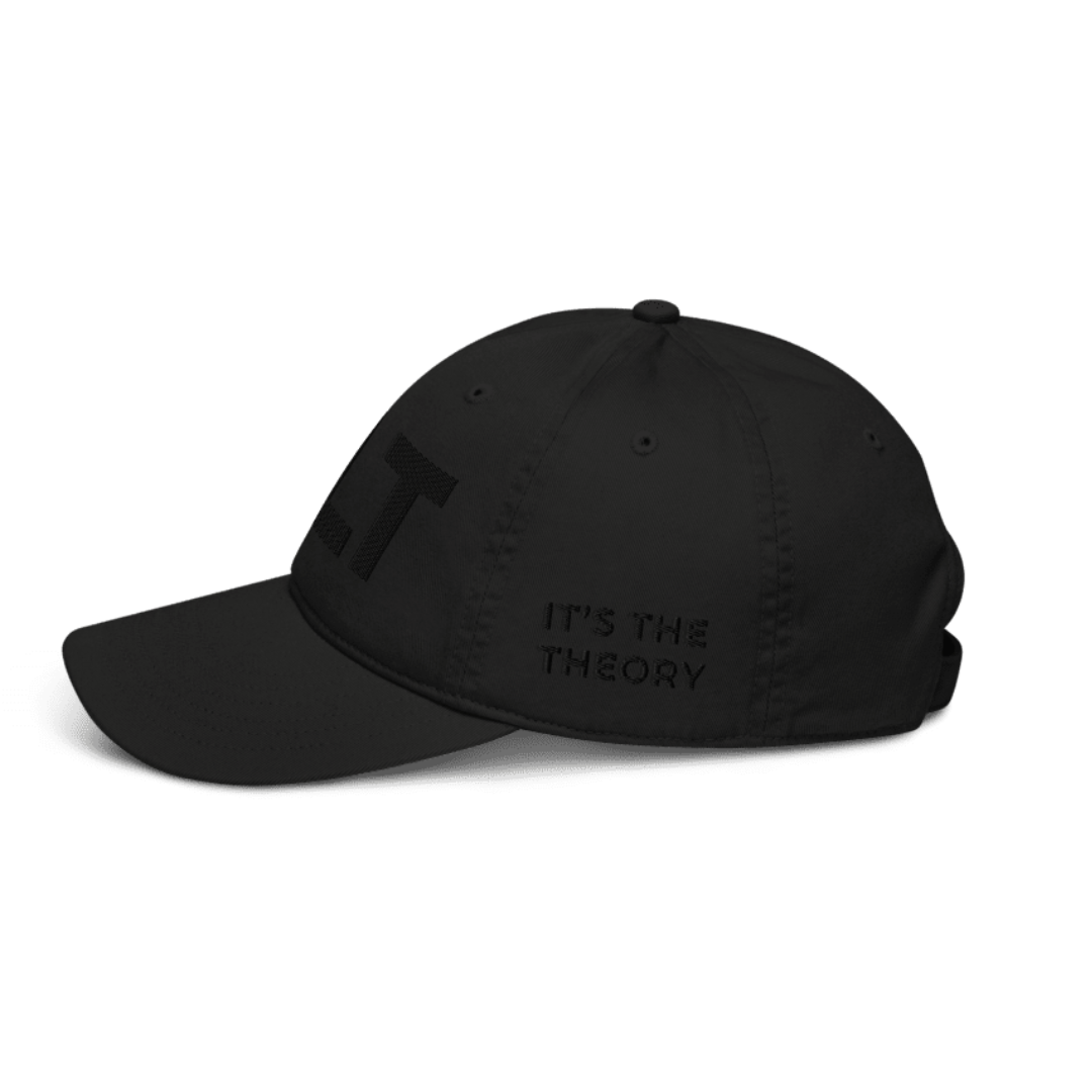 Black baseball cap on a white background