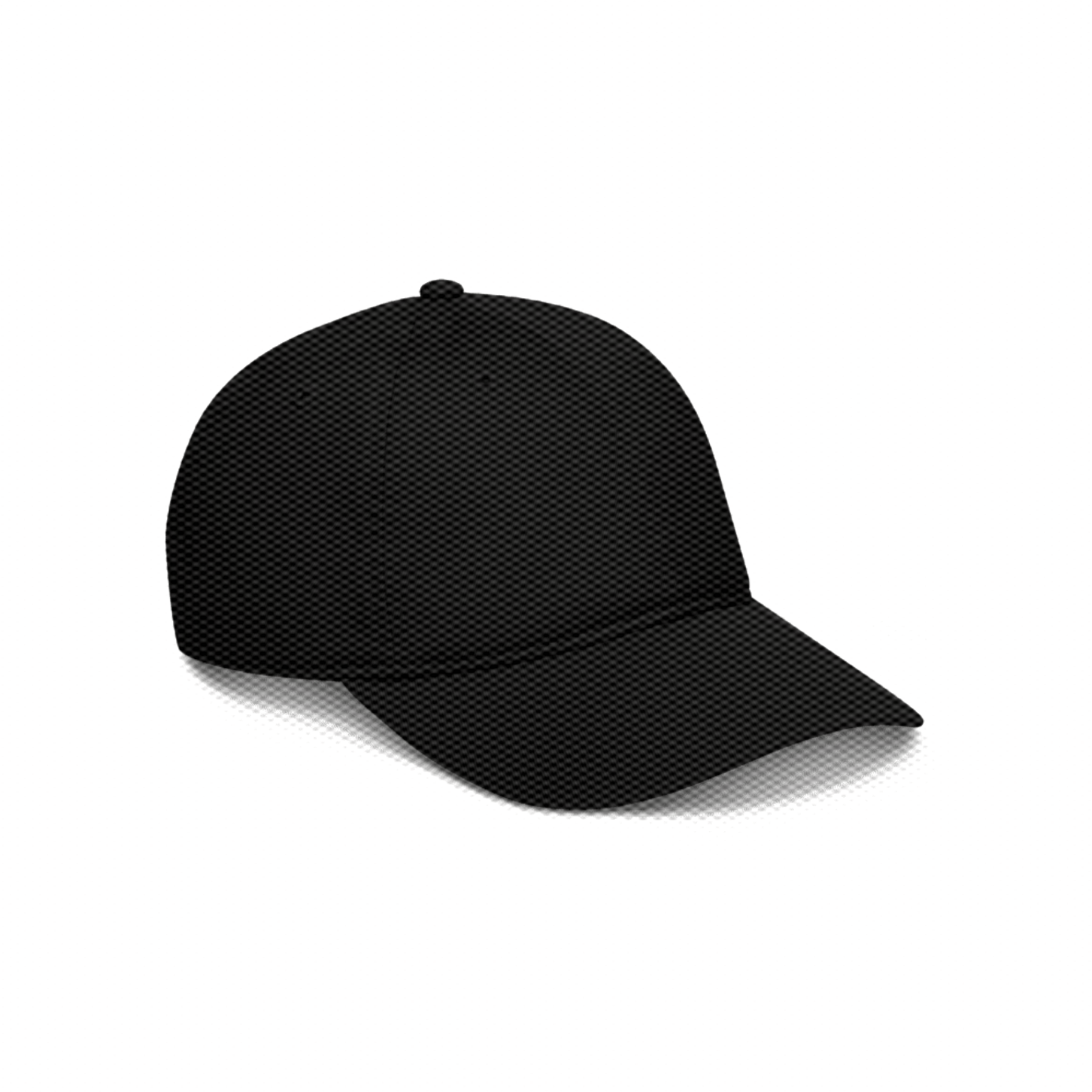 Black baseball hat on a white background