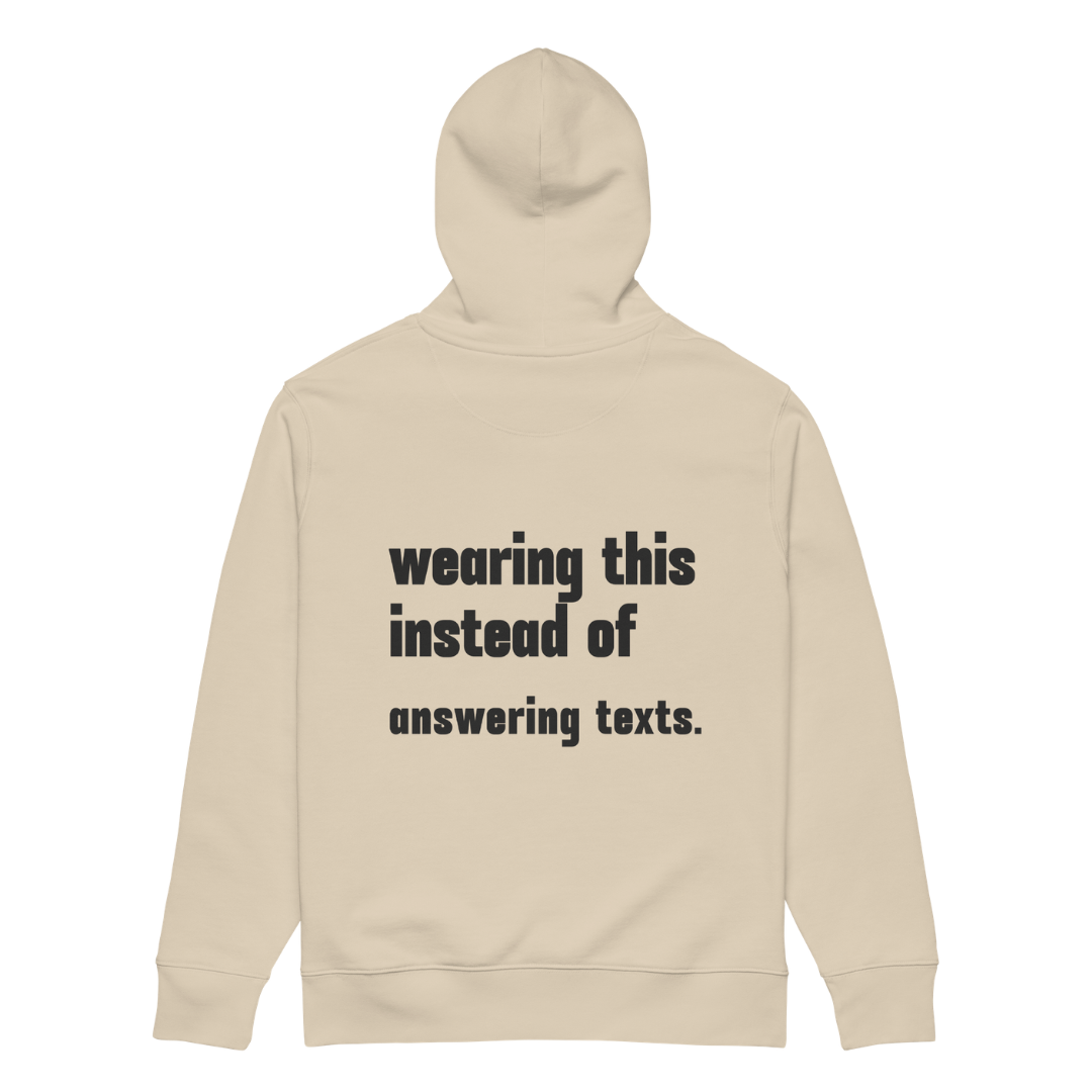 "wearing this instead of"